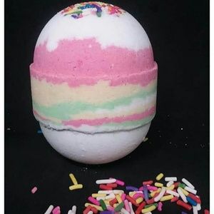 Set of 2 Rainbow sherbet bath bombs
